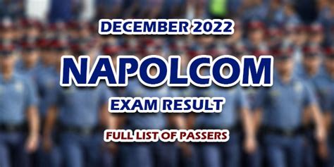 napolcom result december 3 2022|FULL RESULTS: December 2022 NAPOLCOM exam .
